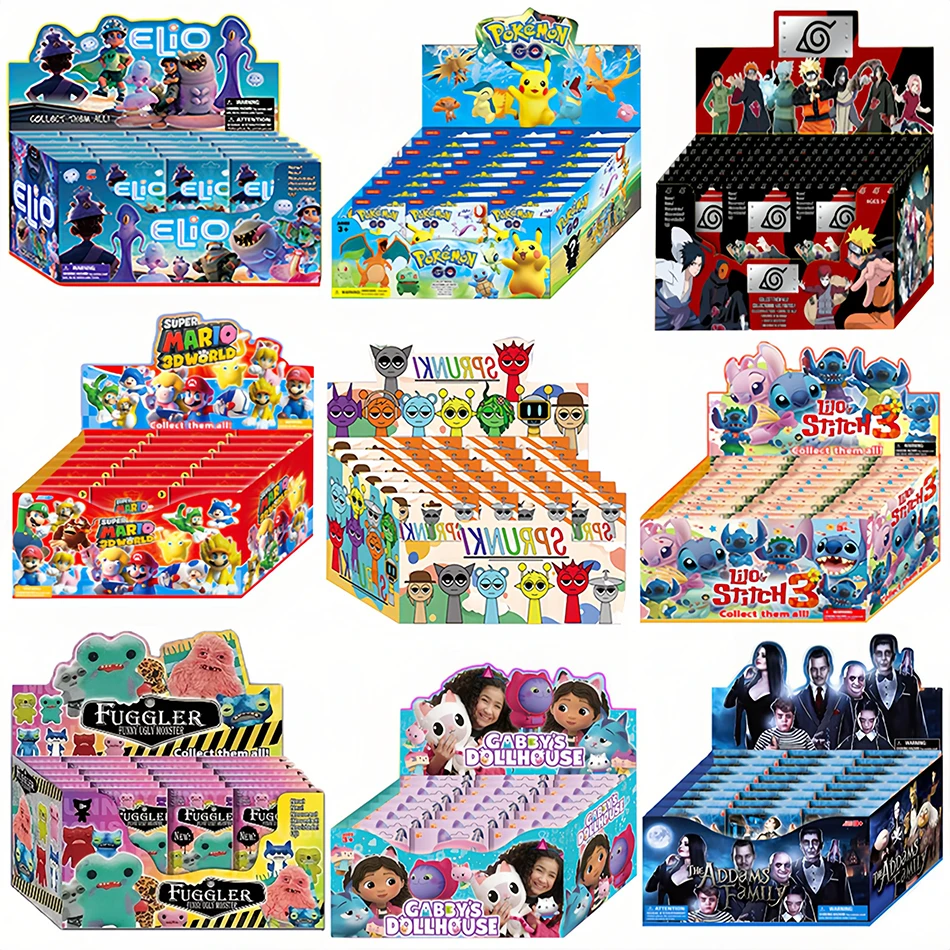 

2-24 шт., аниме, слепая коробка, серия Наруто, стежок, мини-модель из ПВХ ручной работы, детская игрушка, периферийные устройства в стиле аниме, подарок на день рождения, Рождество