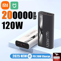 Xiaomi 120W Super Fast Charging Battery 200000mAh High Capacity Power Bank Digital Display Power Bank For Iphone Samsung Gift