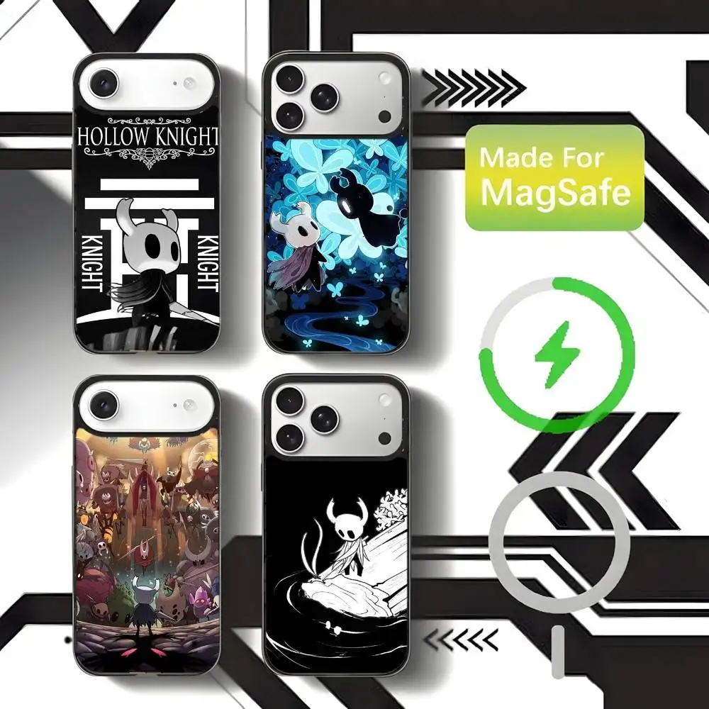 

H-Hollow Knight Game Phone Case For iPhone 17,16,15,14,13,12,11,Pro,Max,Plus,Mini,SE4,E Magnetic Magsafe Wireless Charging