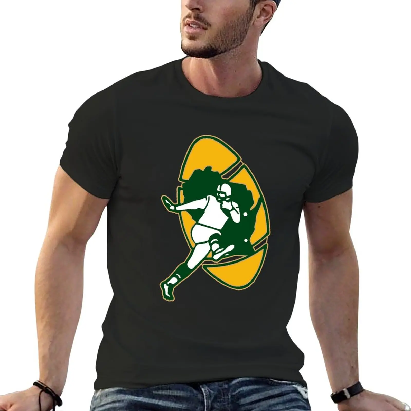 

Kick Ball Green Bay-Packers T-Shirt customizeds Short sleeve tee sports fans sweat shirts, men