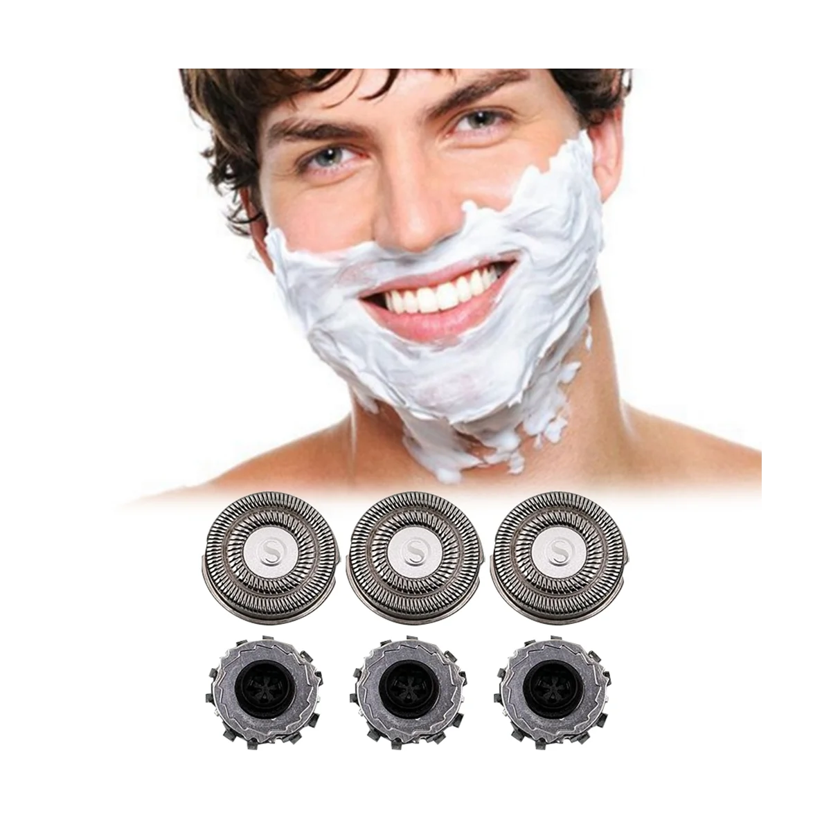 ماكينة حلاقة كهربائية راس شاومي ميجيا s500c ، s500 ، s300 ، مع صافي + فرشاة ، mjtxd01sks ، اكسسوارات القاطع