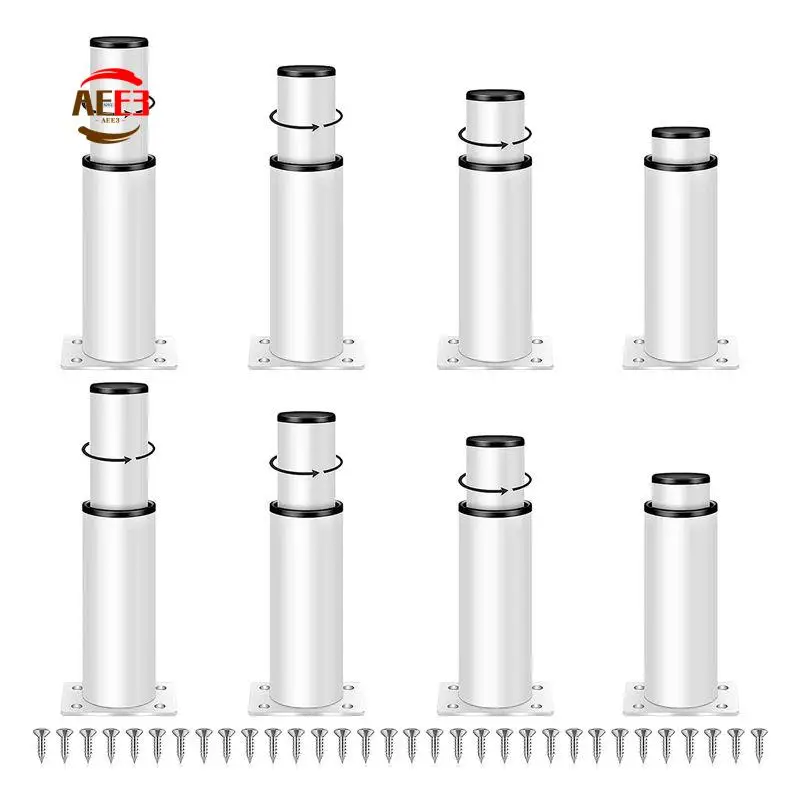 

AEE3-8 Pieces Adjustable Furniture Legs, Cabinet Feet Height Adjustable 120 Mm -180 Mm, Sofa Legs, Metal Cabinet Legs