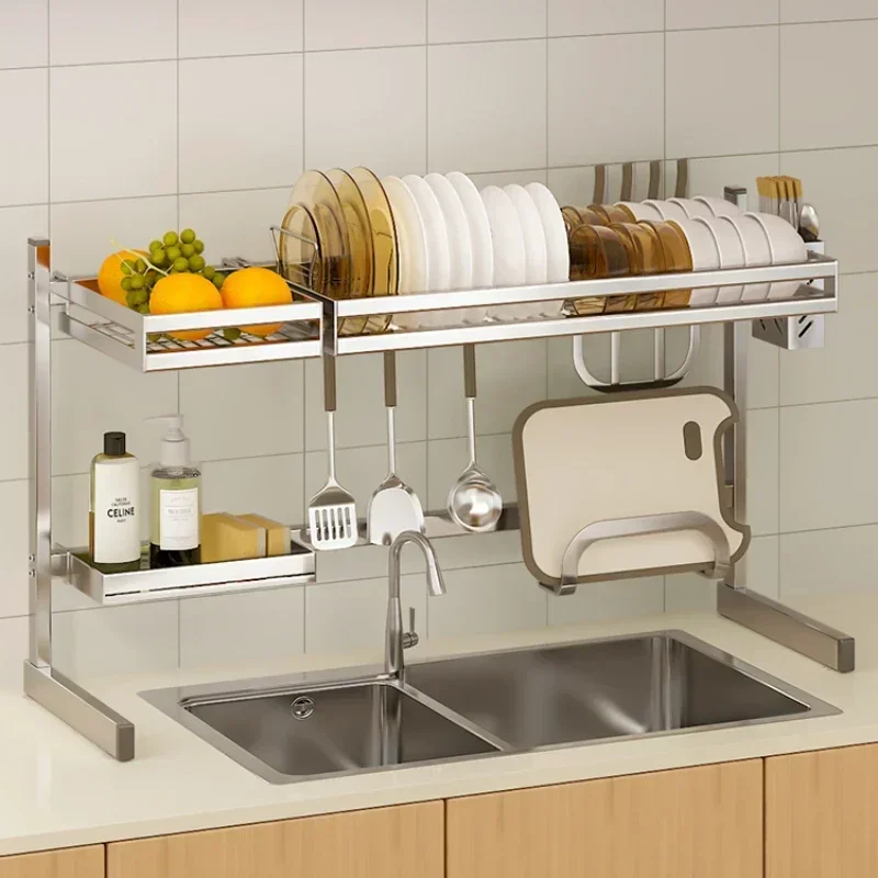 Over-Sink Dish Drainer Stainless Steel Construction Multi-Partition Storage  Efficient Kitchen Organization Shelf New Arrivals