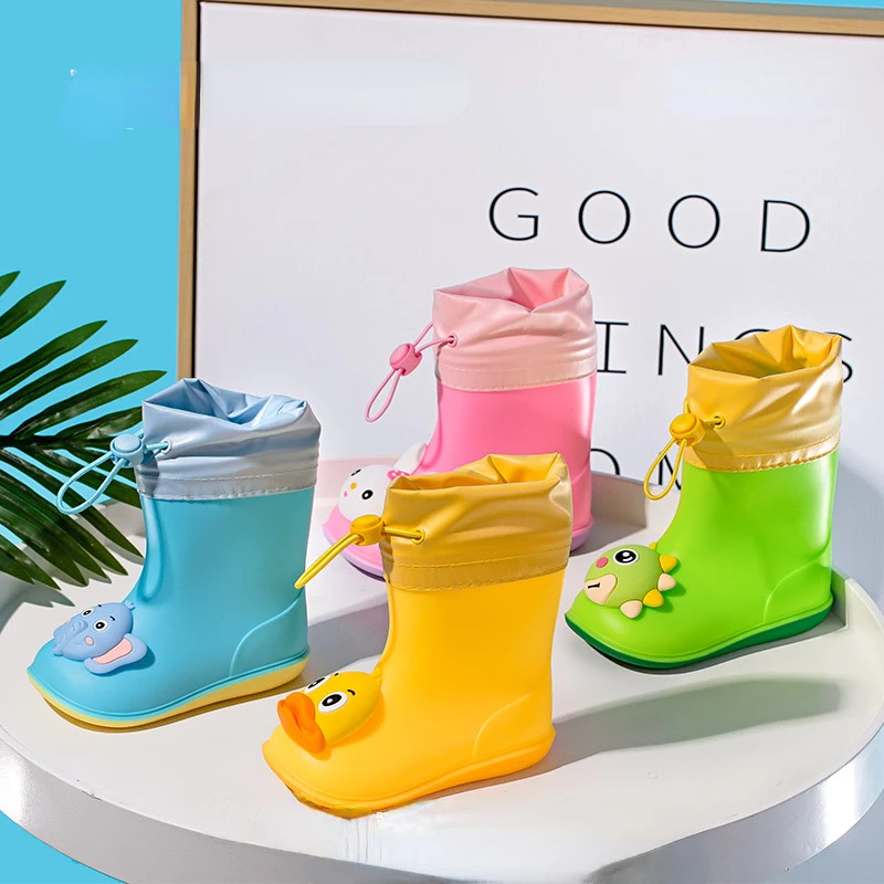 New Girl Rainboots Classic Waterproof Children Shoes Kids Rain Boots PVC Rubber Boots Kids Baby Water Shoes Boy Rain Boots kids