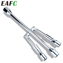 EAFC 1Pcs  Car Cross Key For Tires Mechanical Workshop Tools Socket Wrench 17-23mm Spanner Set Auto Repair Tire Repair Tool