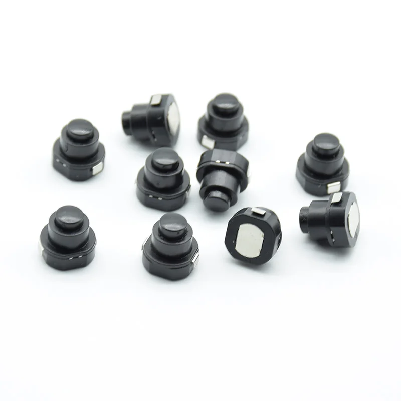 10pcs/lot Black DC 30V 1A  Flashlight Torch Part Round 10mm x 10mm (D*H) Push Button Switch