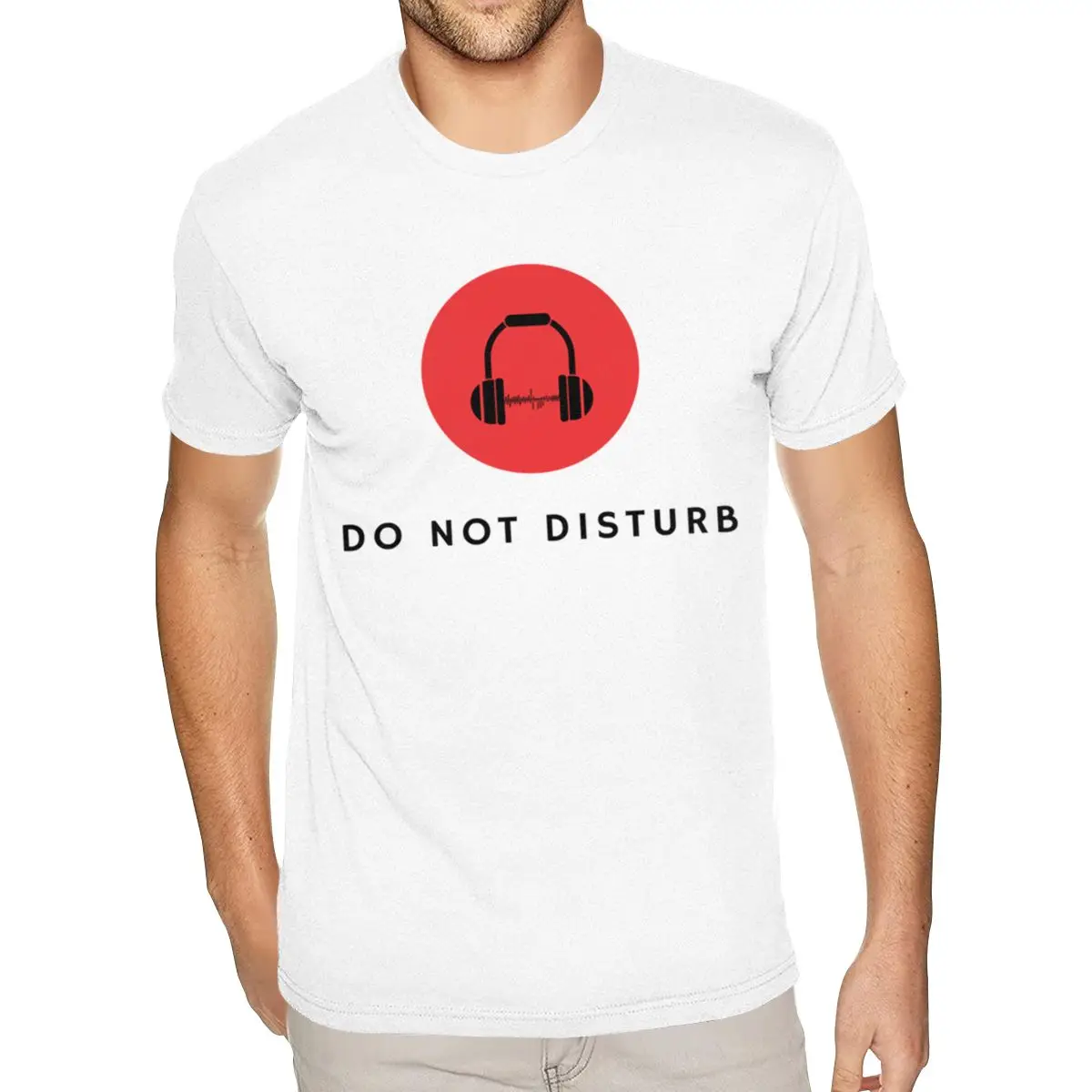 

Дешевые футболки на заказ «Не беспокоить» — наушники для любителей музыки, мужские футболки высшего качества с короткими рукавами, белая футболка с круглым вырезом