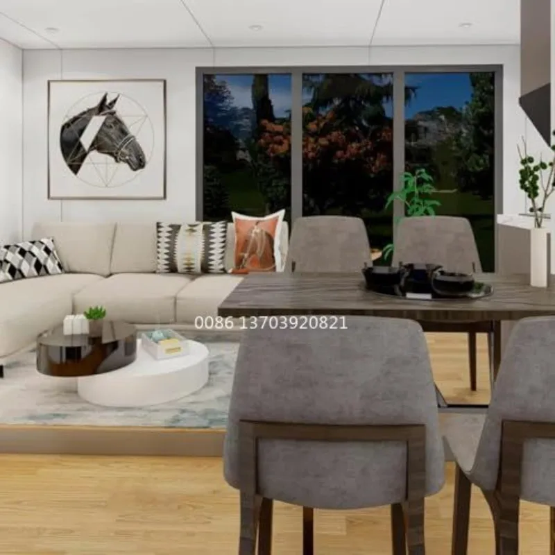 Modern Design 3 Bedroom Prefab Tiny House for Adults with 1 Kitchen for Container Home