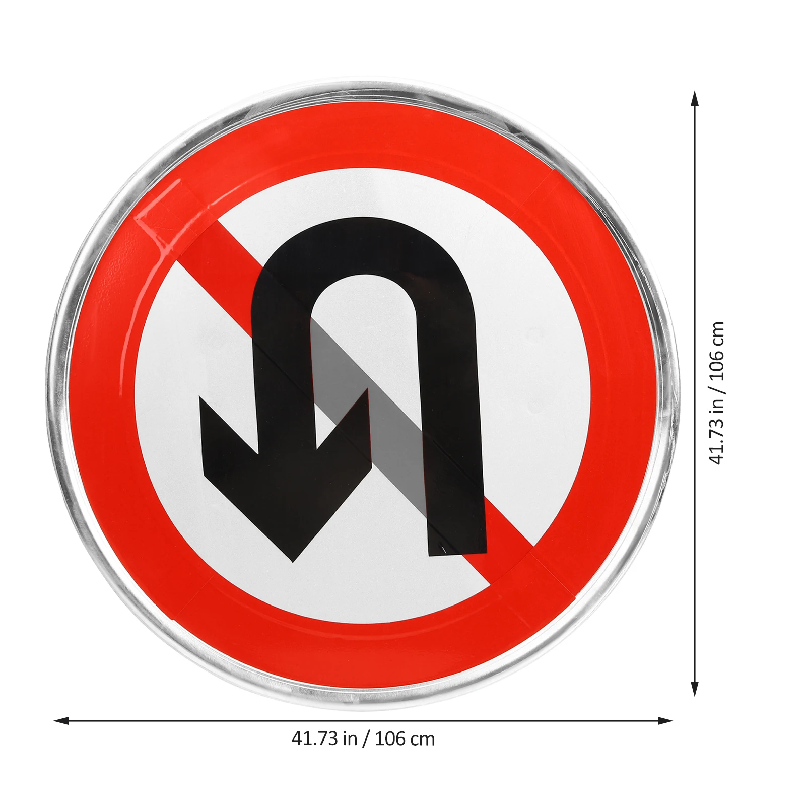Weatherproof No Turn Around Sign Turning Signs Reflective Metal Private