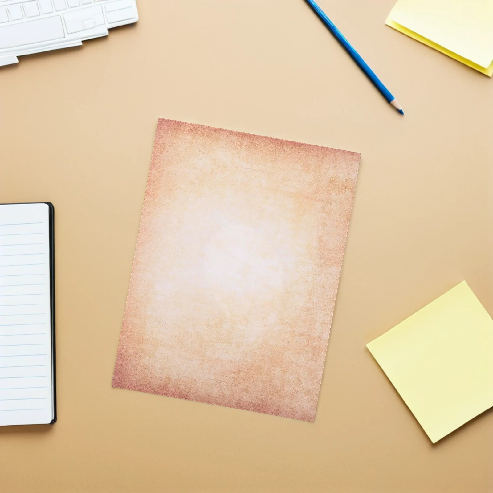 100Pcs Retro Aesthetic Writing Paper Double-Sided Textured Vintage Stationery for Journal Refill Craft Invitations Certificate