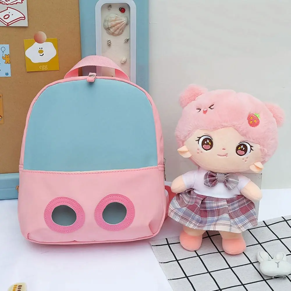 Mochila boneca dos desenhos animados para menina, mochila portátil, poliéster, bonito, desmontar, personalizado, bolsa de ombro, doce