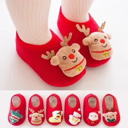 Cute Kids Christmas Floor Sock Shoes Cartoon Animals Winter Soft Warm Anti-skip Sole Toddlers Boy Girl Plush Shoes