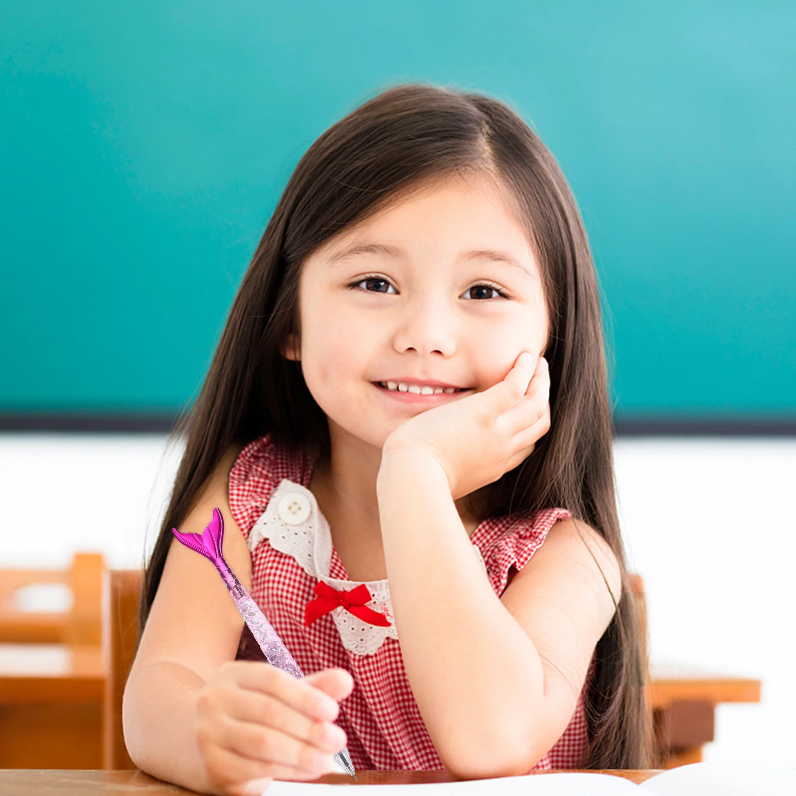 

Mermaid Design 4Pcs Colored Ballpoint Pens Gel Ink Writing Pens for School Office Stationery Student Gift Set Supplies