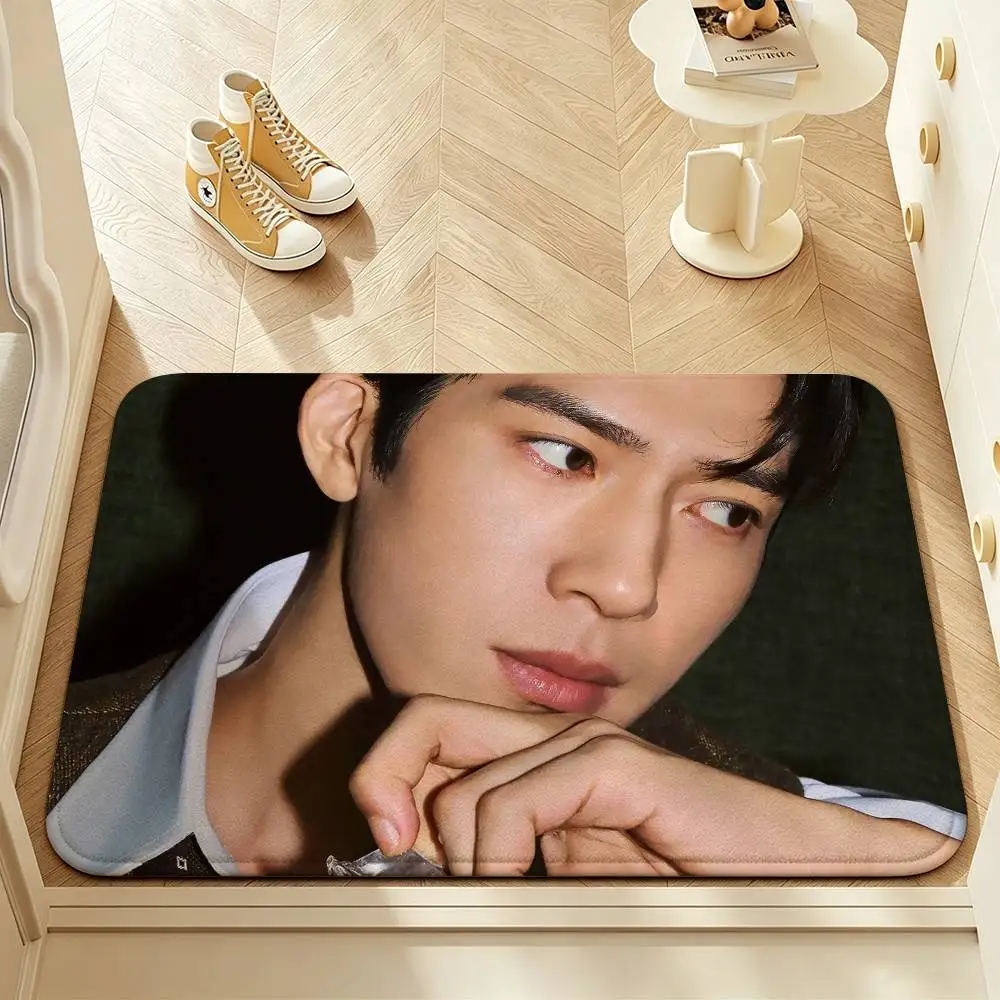 Cool L-Luke Jing Boran The Early Spring Quiet Short Plush Rug Carpet mat Machine Washable Anti‑Slip Floor Mat Home Decor