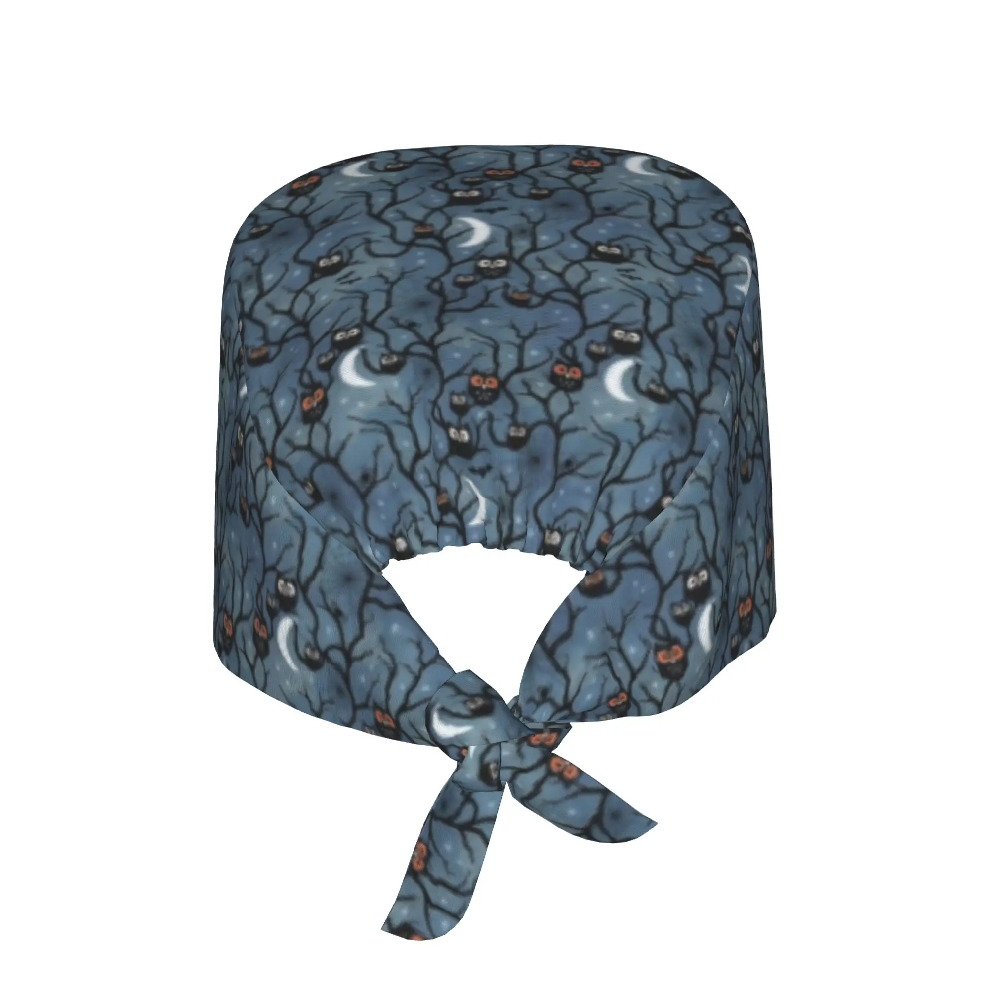 Small Scale Night Owl Medical Staff Scrubs Hat Men Women  Doctor Nursing Surgical Cap Scrub Caps