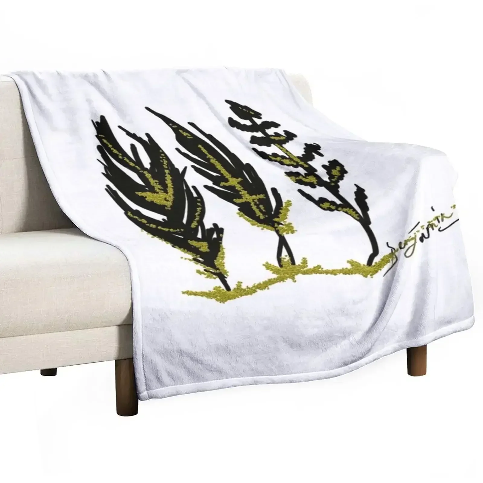 #2 Anicka Feather Nail Throw Blanket Shaggy Tourist Blankets