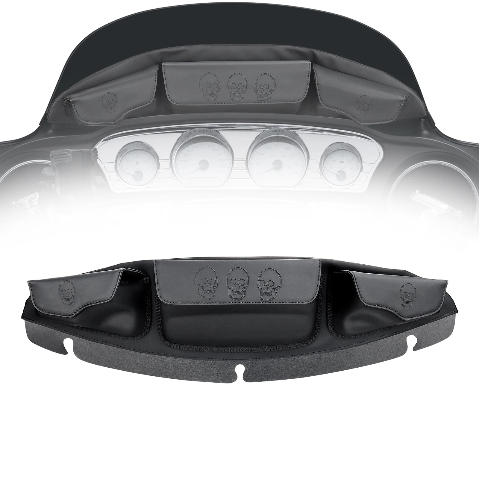 

3 Pocket Windshield Bag Fit For Harley CVO Ultra Classic Electra Glide