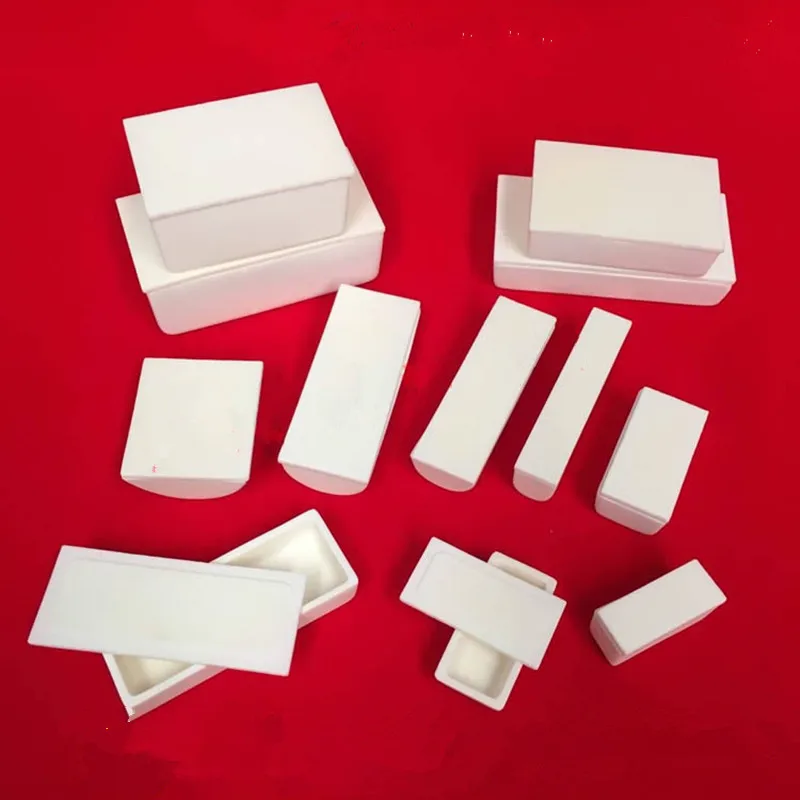 Alumina Corundum crucible/with lid rectangular corundum crucible/Al2O3 ceramic crucible/Analytical, research crucibles