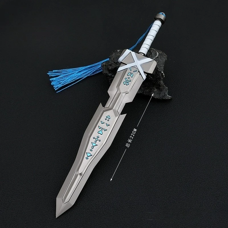 22 cm/8.66 pollici Dungeon Periferiche di Gioco Terra Pietra Spada Gigante Shadowless katana coltello In Metallo Artigianato Regalo Giocattoli Ornamenti Modelli