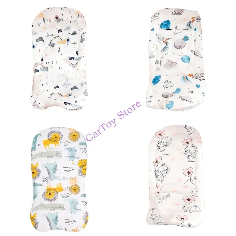 

Toddlers Pushchair Liner Pad Breathable Cushion with Printed Pattern