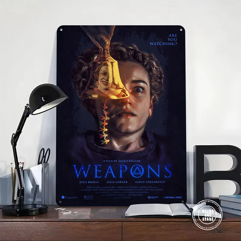 Weapons Movie Poster Retro 3D Printed Metal Signs Customized Wall Hanging Gift for Tin Sign Bedroom Decoration Room Office Decor