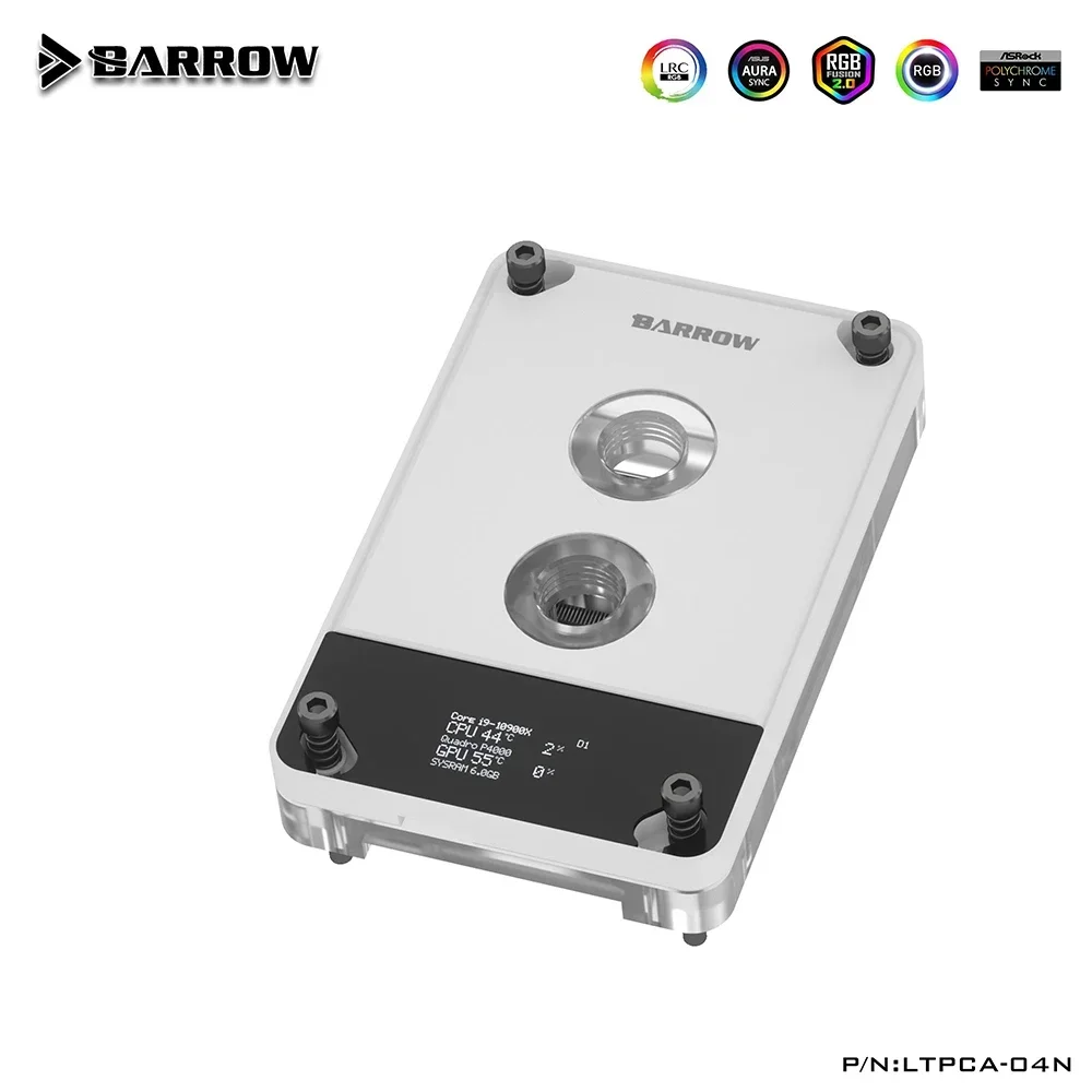 Barrow CPU Water Block PC Monitoring Screen For AM5 AM4 AM3 AM3+ FN2 Radiator 5V 3Pin AURA SYNC