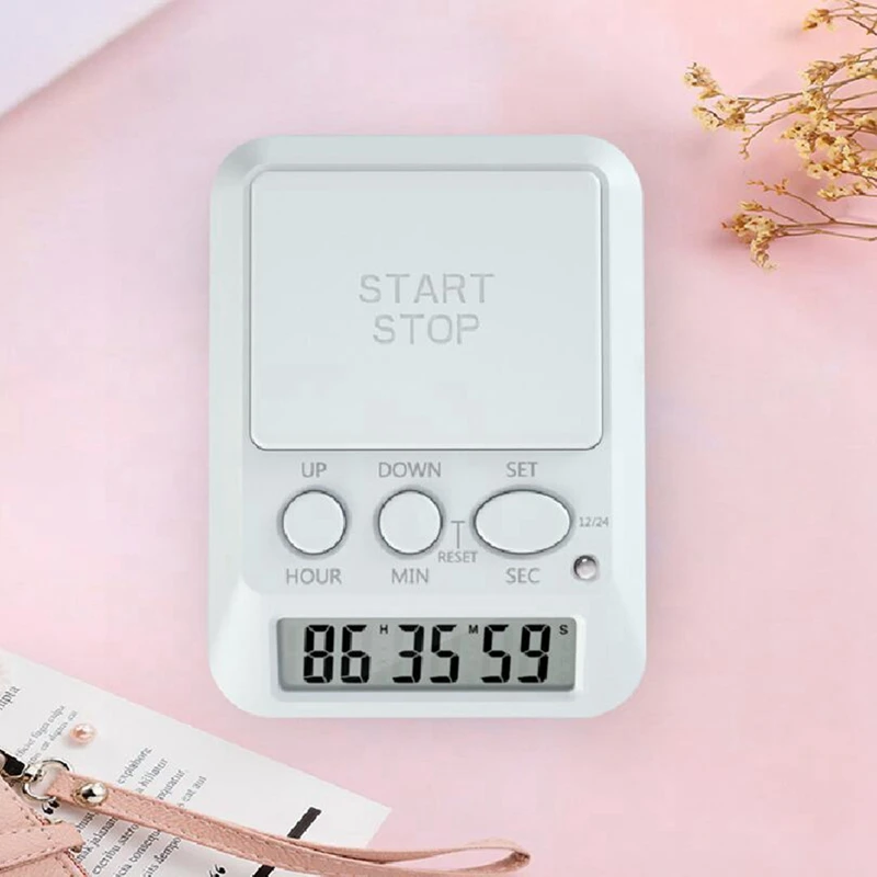 Timer with Light Beep Notification with Light Beep Multi-Function Electronic Timer Clock for Studying Breaks for Gym-A50M