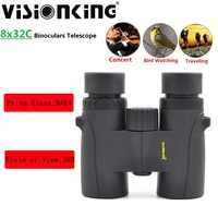 Visionking HD 8x32 Binoculars Professional Portable Bak4 FMC Waterproof High Power Outdoor Birdwatching Camping Hiking Telescope