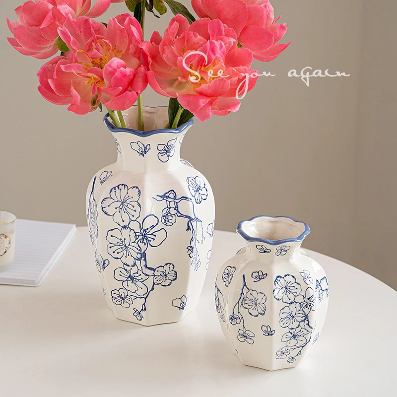 

Retro Chinese Style Vases Outdoor Decor Simple Design Plant Living Room Vases Hydroponics Creative Home & Garden Jarrones Lshp