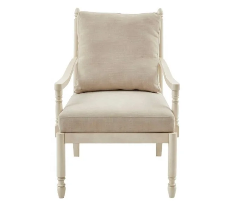 

French farmhouse antique wooden armchair lounge living room furniture accent chair