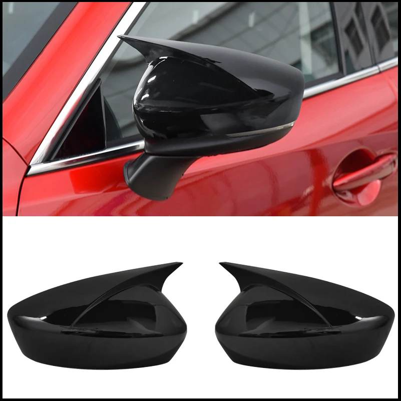 

Car Accessories For Mazda 6 Atenza 2018~2023 Rearview Mirror Cover Cap Housing Sticker Trim With Horn Auto Parts Styling