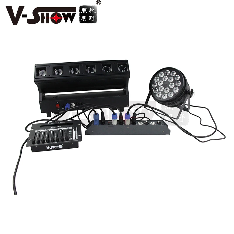 V-show 4 Port DMX512 And 4 Power Splitter  For Dj Disco Stage Light Control