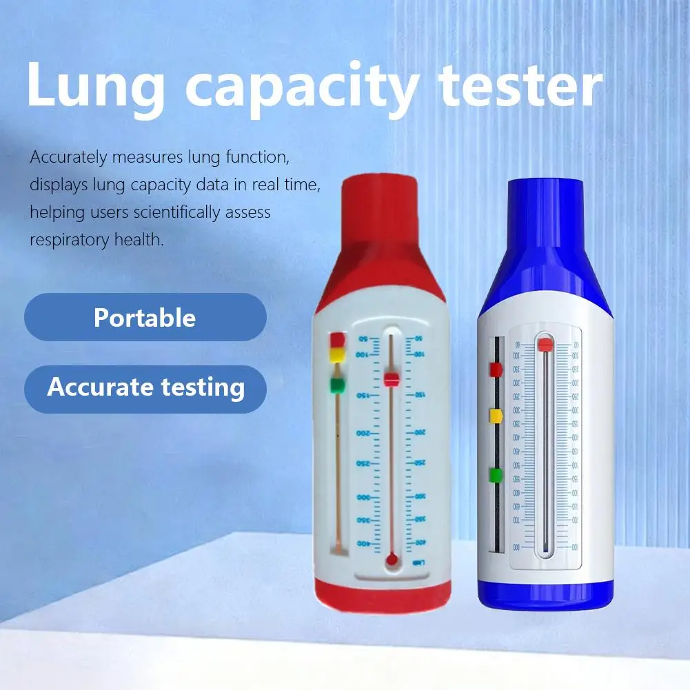 Portable Asthma Peak Flow Meter - Respiratory Flow Rate Monitor, Lung Function Test Device for Adults & Children