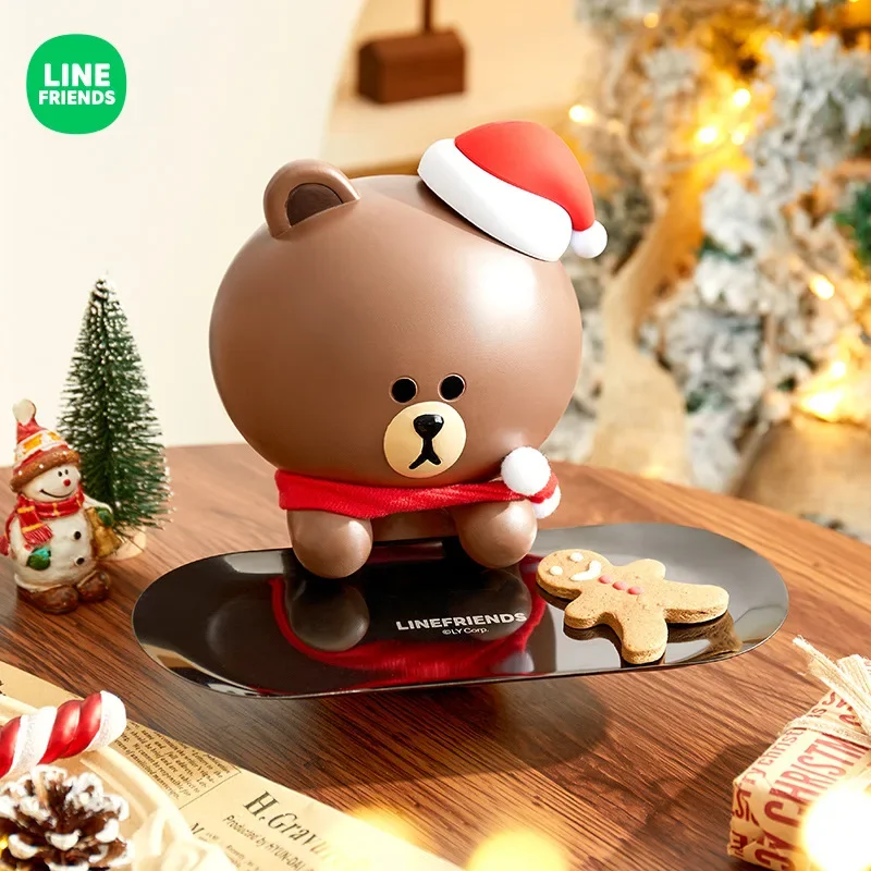 New Christmas Decoration Brown Housewarming Gift TV Cabinet Desktop Ornaments Entrance Key Jewelry Storage Box Tray Line Friends