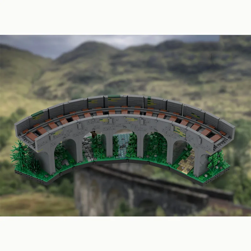 1572pcs Classic Movie Scene MOC Glenfinnan Viaduct Building Block Castle Model DIY Assembly Bricks Toy For Collectors