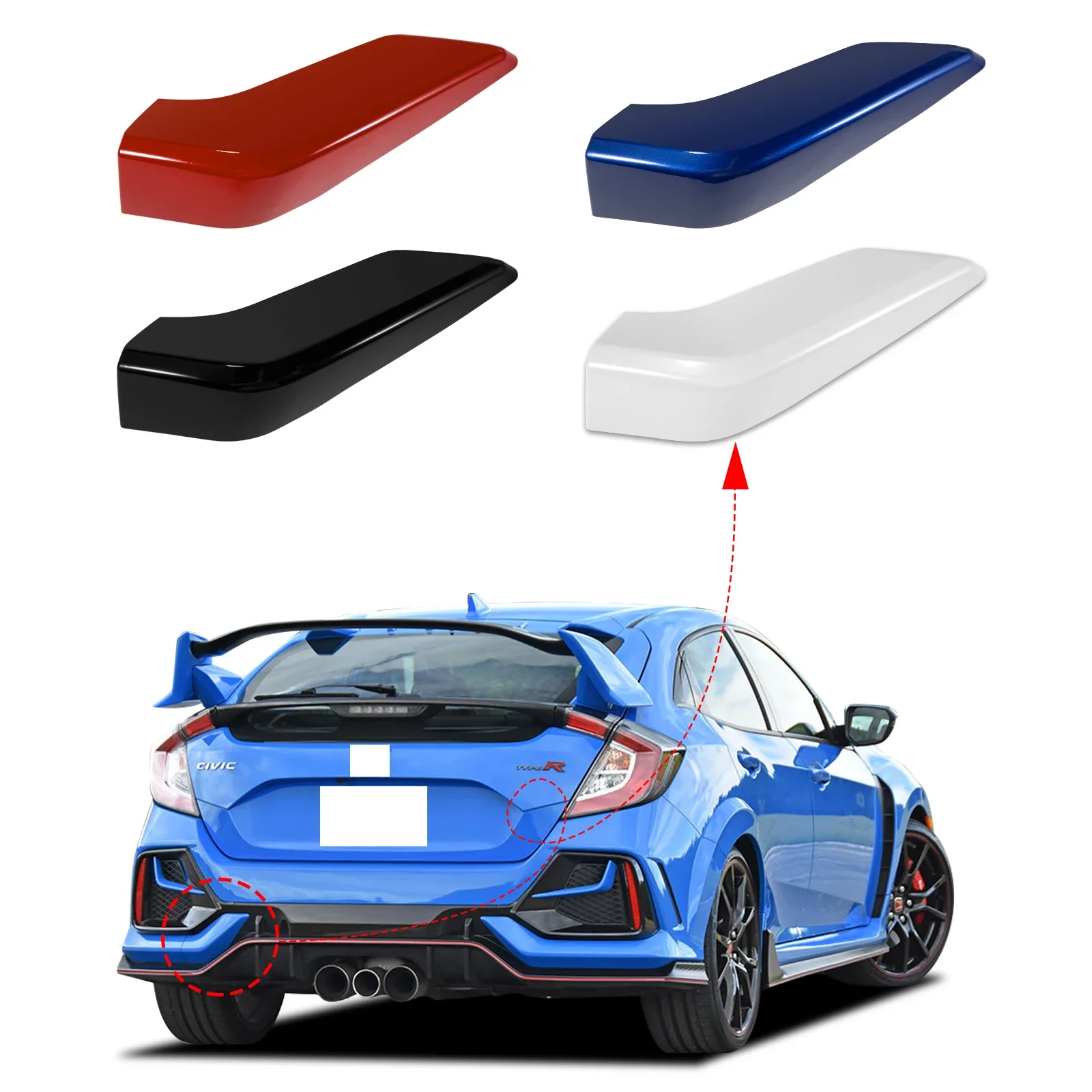 

Pop Rear Bumper Tow Hook Cover Cap Eye For Honda Civic Hatchback 2017 2018 2019 2020 71506-TGG-A00 71506TGGA00 2021