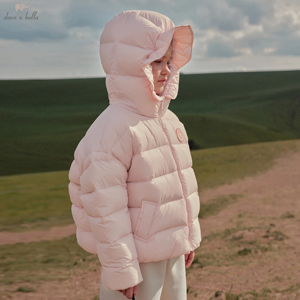 Dave Bella Girls Thicken White Duck Down Parka Jacket Hooded Children Winter Warm Coats Windproof Outwear Clothes DK4263606