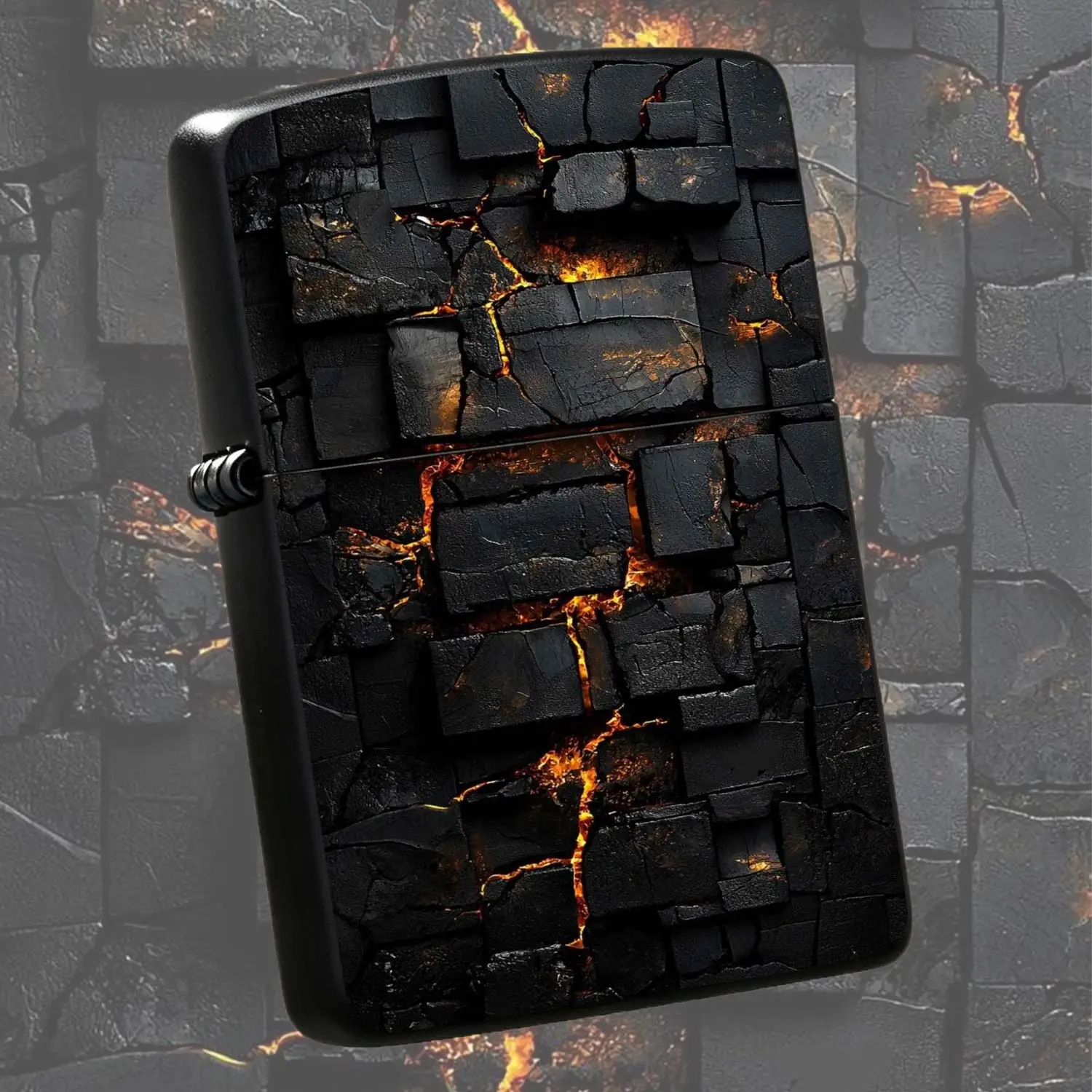 Lava Crack Stylish Igniter, Multi-Scene Applicable For Daily Outdoor Camping Gathering, Exquisite Practical Decorative Item With Cool Dark Texture, Ideal Unique Gift For Different Occasions A Humorous And Interesting Lighter