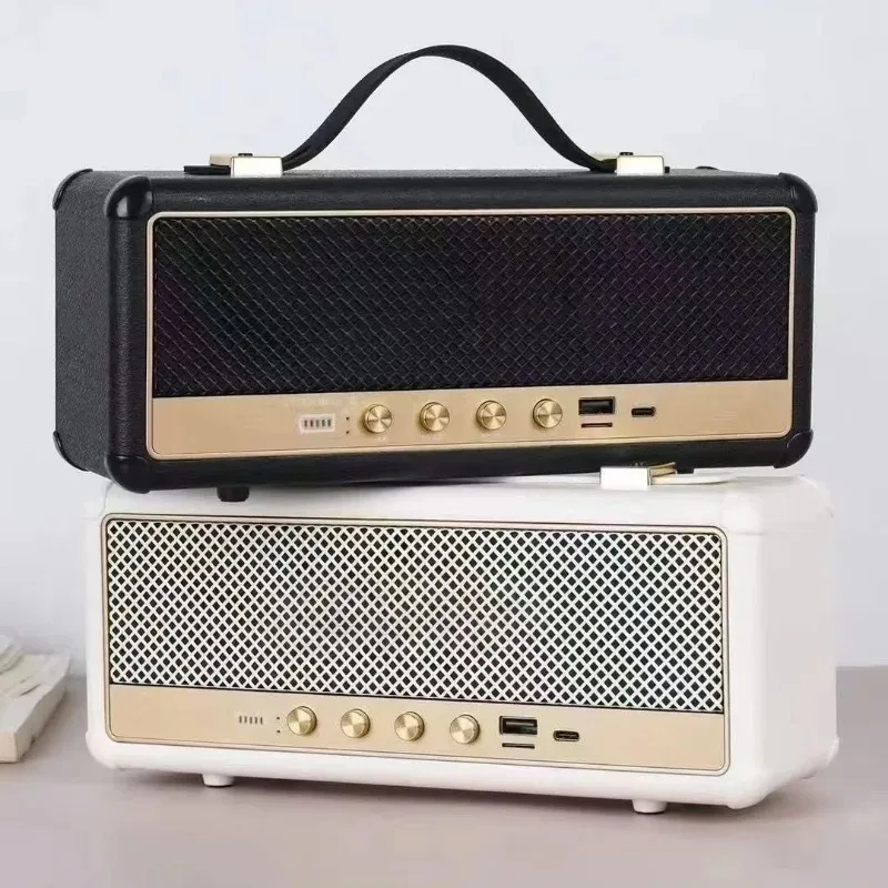 

M30 Wireless Bluetooth Speaker Portable Handheld Outdoor Retro Soundbox HIFI Stereo Home Desktop Subwoofer TF Card USB Playback