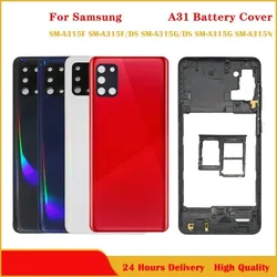 For Samsung Galaxy A31 A315F A315G A315N A315 Full Housing Middle Frame A31 Battery Back Cover Rear Door With Adhesive Replace