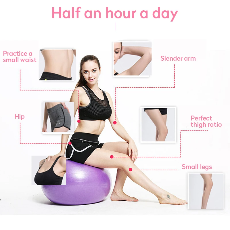 New PVC Fitness Balls Yoga Ball Thickened Explosion-proof Exercise Home Gym Pilates Equipment Balance Ball 45cm/55cm/65cm/75cm