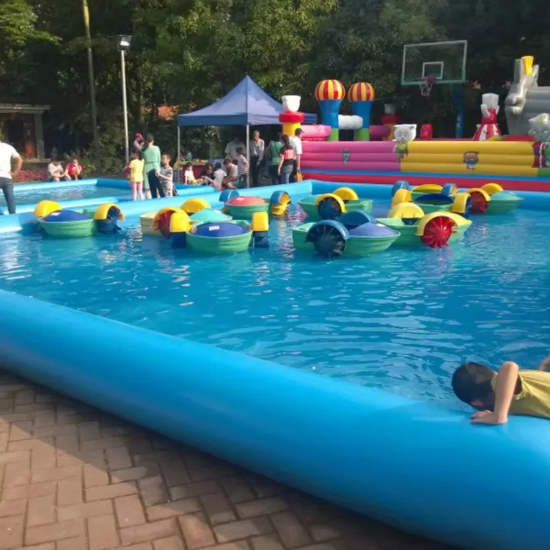 Water Park Amusement Rectangular Inflatable Swimming Pool