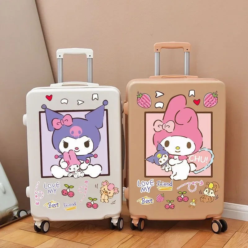 

Sanrio Kuromi Stickers Miniso Anime Cartoon Cute Cinnamoroll Kawaii Suitcase Stickers Decoration Girl&Child Holiday Gifts