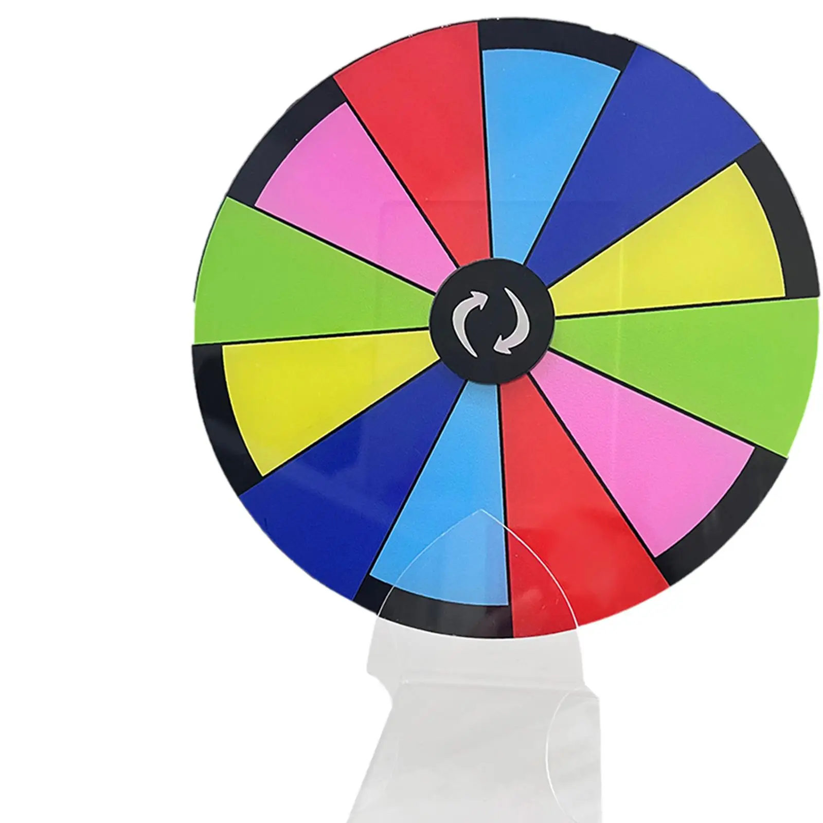 Acrylic Prize Turntable Multicolor Reusable Party Carnival Rotating Wheel Editable Surface for Adults Show