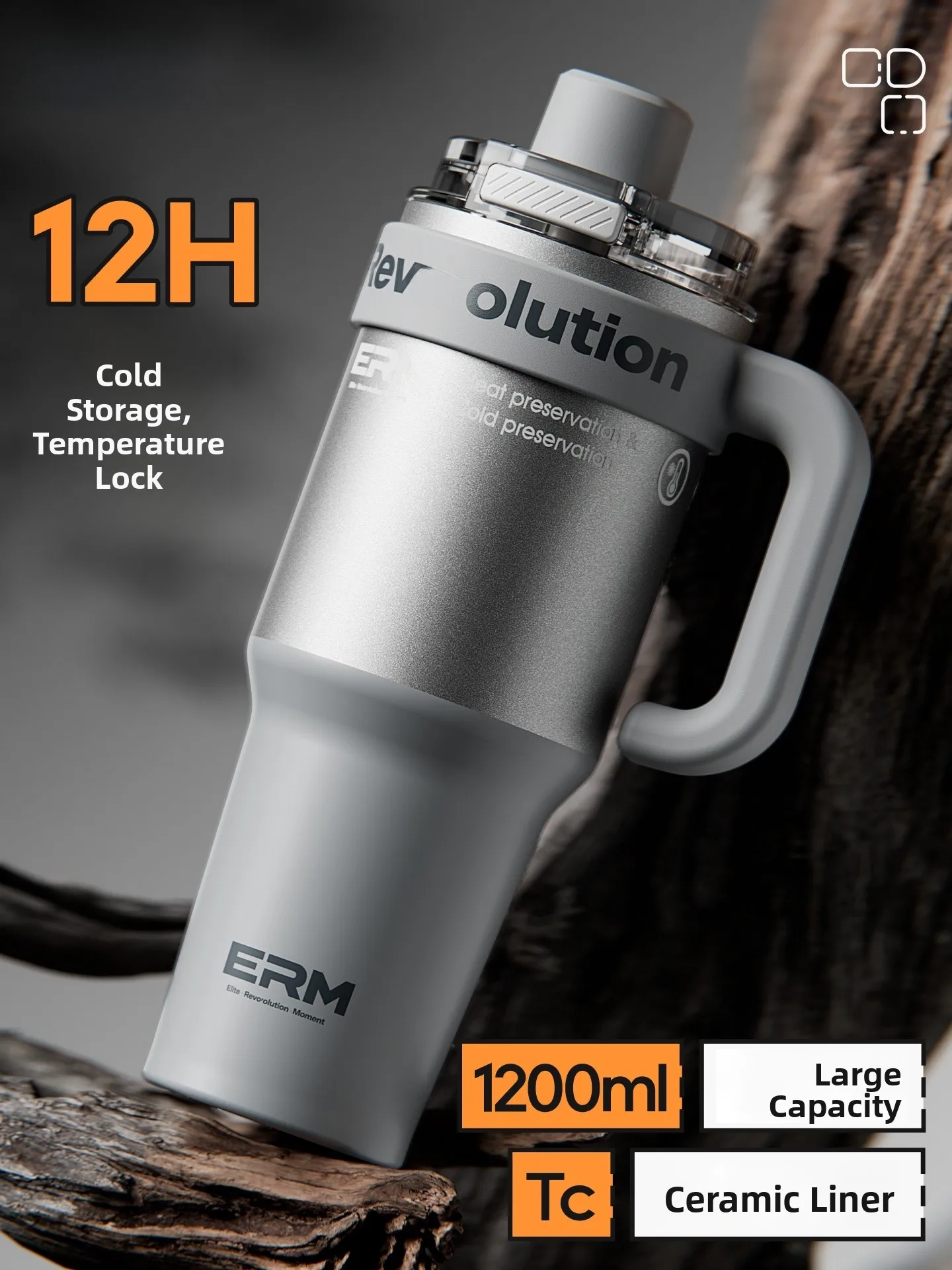 

Large Capaci Cerc Inner Lid St Insulated Water Bottle Men Women Car Water Cup Ice King New 2026 Simple Sle Stainles...