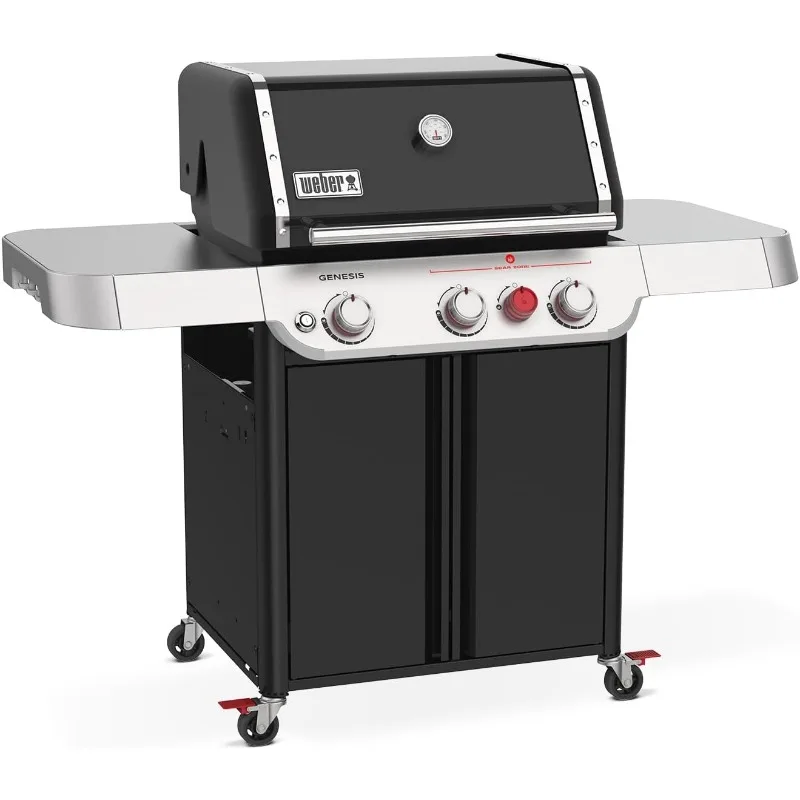 Genesis E-325 Liquid Propane Gas Grill for Outdoor Cooking, 3 Burners, Black image 3