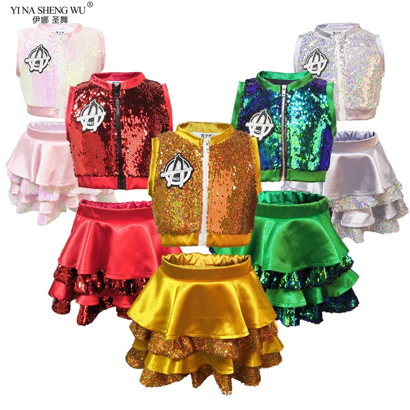 Children\'s Day Children\'s Performance Costumes Jazz Dance Sequins Modern Dance Street Dance Costumes Girls Performance Clothing