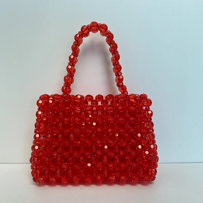 Imagem -02 - Handmade Beading Embreagem Viagem Praia para Mulheres Designer de Luxo Bolsas Bolsas de Ombro do Partido Cor Doce Bolsas Femininas 2023