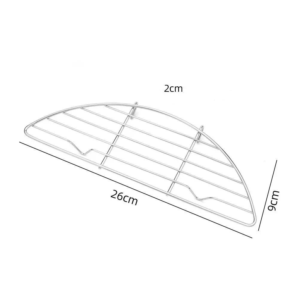 Stainless Steel Oil Drip Rack High Temperature Resistant Semi Circular Barbecue Grill Rack Mesh Structure Anti Scorching