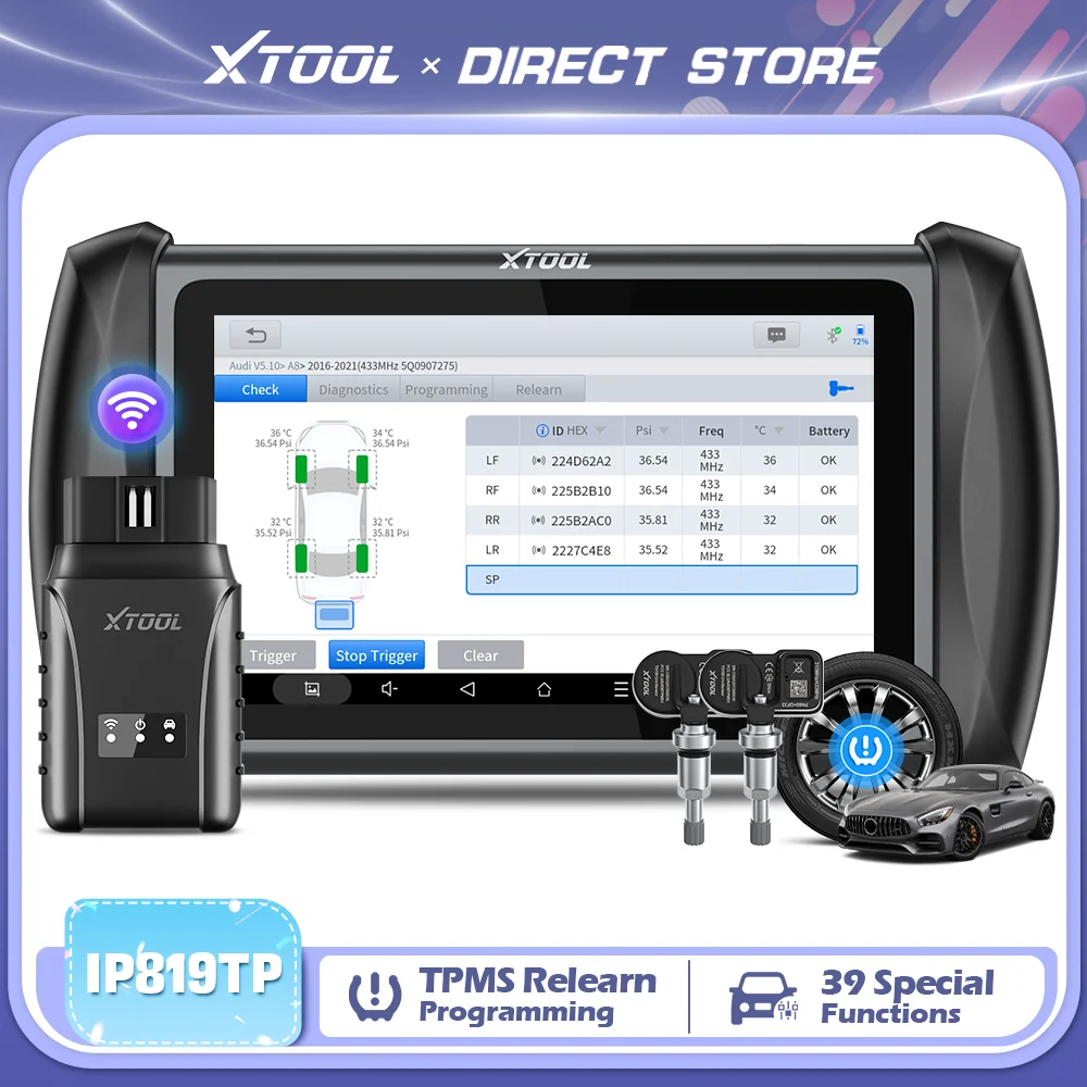 XTOOL IP819TP – Najlepszy Narzędzie Diagnostyczne do Systemu TPMS i OBD2